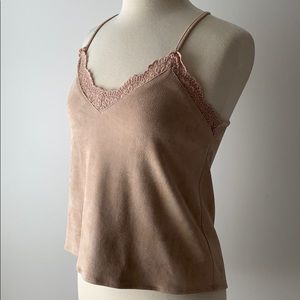 Faux Suede Top